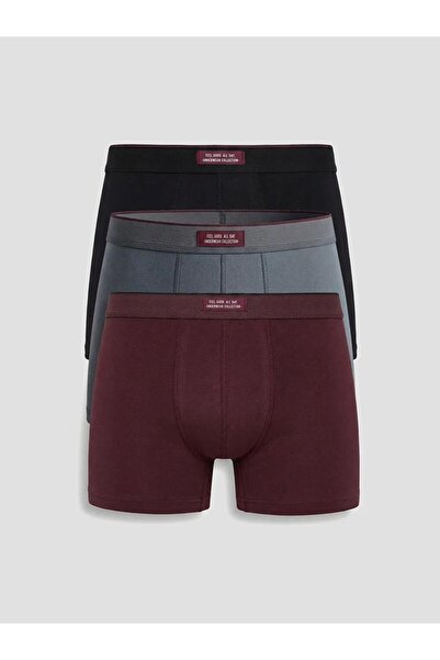 LC Waikiki Στάνταρ Βαμβακερά Εύκαμπτα Ανδρικά Μποξεράκια 3 τεμαχίων