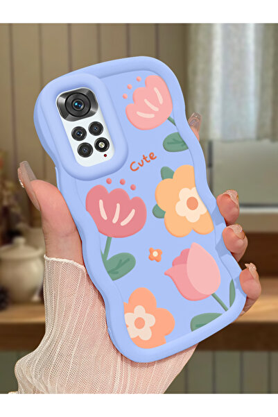ucuc Redmi Note 11/Note 11S Uyumlu Mavi Silikon Kılıf Kamera Korumalı Darbe E...