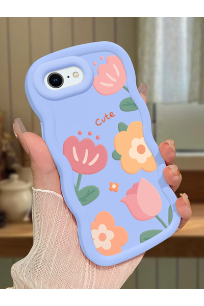 ucuc iPhone 6 Plus/6S Plus Uyumlu Mavi Silikon Kılıf Kamera Korumalı Darbe Em...