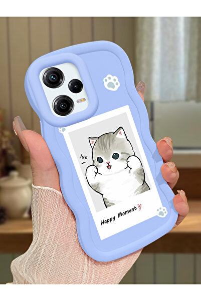 ucuc Redmi Note 12 Pro 5G Uyumlu Mavi Silikon Kılıf Kamera Korumalı Darbe Emi...