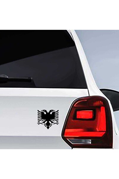 Asilmeydan Arnavutluk Bayrak Amblemi Çift Başlı Kartal - Araç Oto Sticker -Ar...