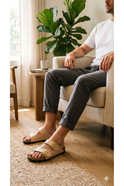 VIAJERO Ανατομική σόλα από φελλό Άνετα καθημερινά ανδρικά σανδάλια και παντόφλες