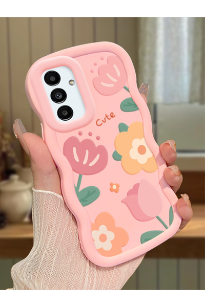 ucuc Samsung Galaxy A04S Uyumlu Pembe Silikon Kılıf Kamera Korumalı Darbe Emi...