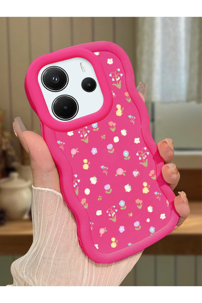 ucuc Redmi Note 14 4G Uyumlu fuşya Silikon Kılıf Kamera Korumalı Darbe Emici ...