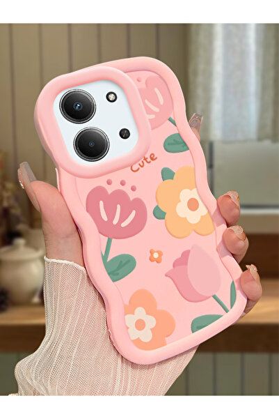 ucuc Redmi 15C 4G Uyumlu Pembe Silikon Kılıf Kamera Korumalı Darbe Emici Tasa...