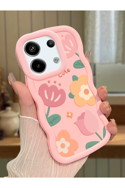 ucuc Redmi Note 13 Pro 5G Uyumlu Pembe Silikon Kılıf Kamera Korumalı Darbe Em...
