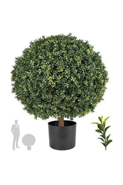 Roberto Rossi Buxus artificial H90cm, coroana rotunda D70cm cu protectie UV