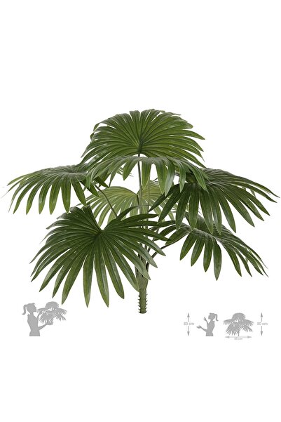 Roberto Rossi Palmier artificial H50cm Chamaerops humilis cu 7 frunze