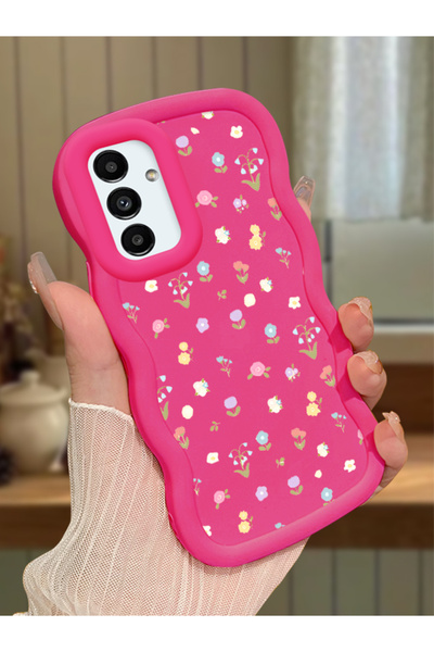 Samsung Galaxy A04S Compatible fuchsia Silicone Case Camera Protected Shock Absorbing Design Stylish Printing