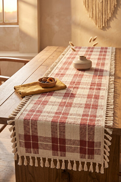 Morlay Σειρά Μόνικα |   100% Βαμβακερό Τραπεζομάντιλο Buldan Monika με Φούντε...