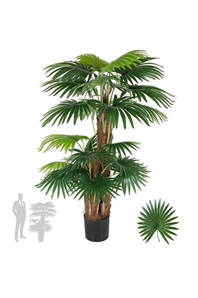 Roberto Rossi Palmier artificial H150cm Chamaerops humilis cu 24 frunze