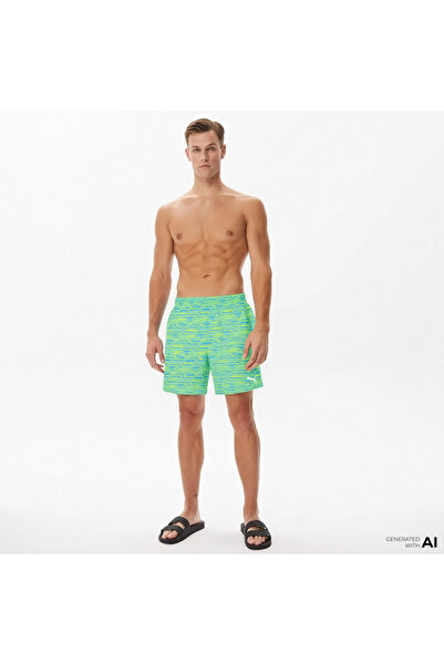 Puma Swim Formstrip Erkek Yeşil Deniz Şortu