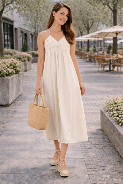 ALEXANDERGARDI Μάξι φόρεμα με λαιμόκοψη με λεπτομέρεια