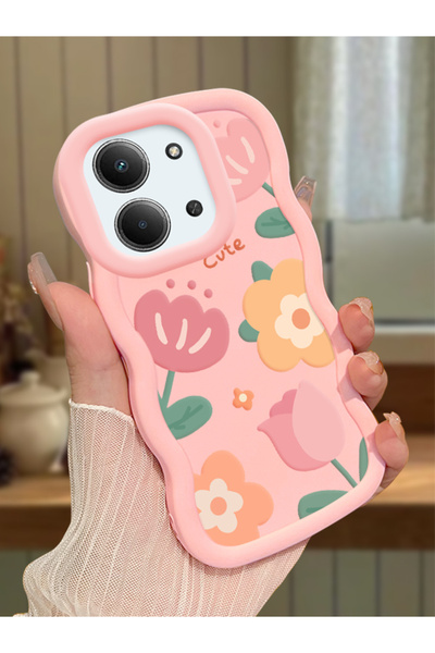 ucuc Redmi 15C 5G Uyumlu Pembe Silikon Kılıf Kamera Korumalı Darbe Emici Tasa...