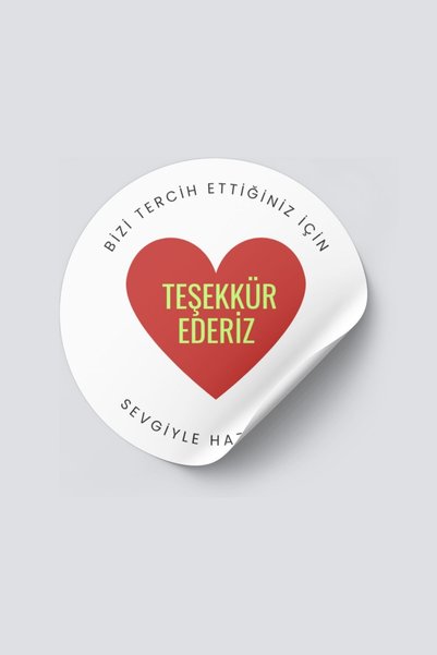 Nur Print Adhesive Sticker, Round Label Diameter 3 Cm, Glossy Finish'Thank You' for Choosing Us, 117Pcs