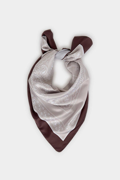 DeFacto H1035AXBG122 Μπεζ γυναικείο σάτεν σάλι με σχέδιο