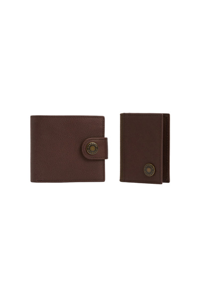 Barbour Padbury Deri Hediye Seti BR11 Brown