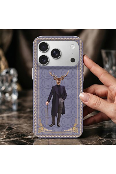 VİTELLİ iPhone 17 Pro Uyumlu Deer Gentleman Telefon Kılıfı