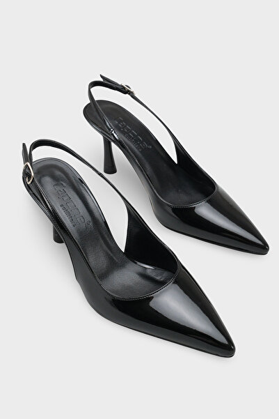 Capone Outfitters Moina Pointed Toe Mid-Heeled Women's Shoes with Back Strap