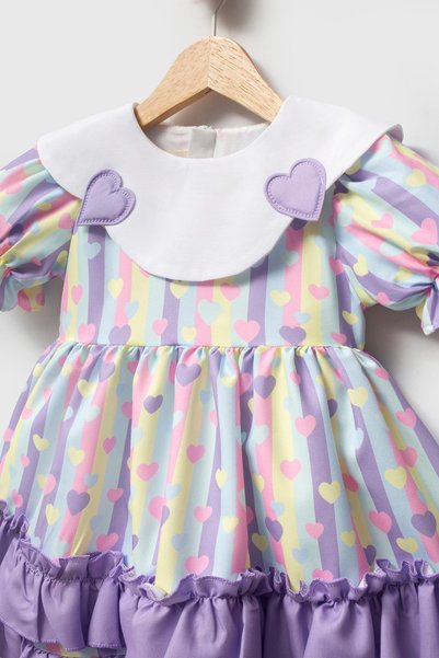 aysskids AVA Stil Bebek Yaka Kız Bebek Çocuk Bayramlık Özel Gün Elbise