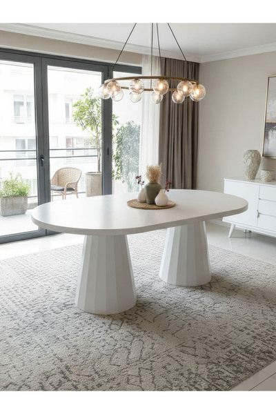 Gazzini Furniture Ligna Açılır Masif Ahşap Yemek Masası