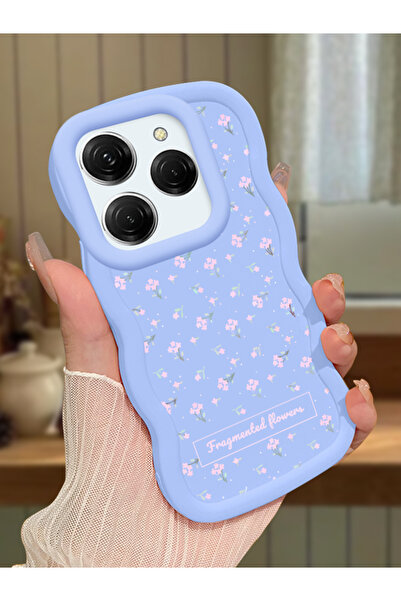 Tecno Spark 20 Pro 4G Compatible Blue Silicone Case Camera Shock Absorbing Design Stylish Printing