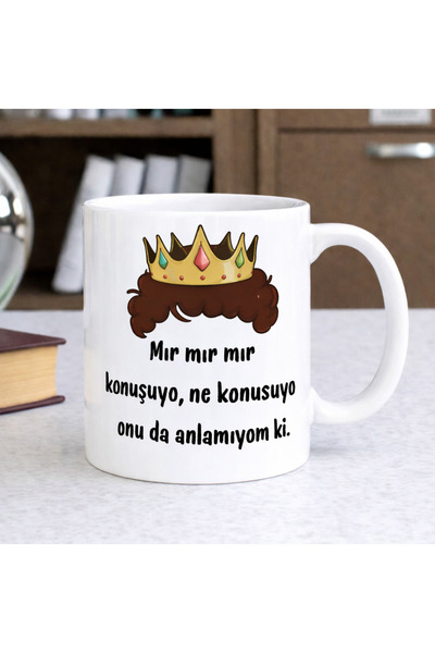 Brs PrintLab Mır Mır Mır Konuşuyor Prens Baskılı Komik Yazılı Kupa Bardak