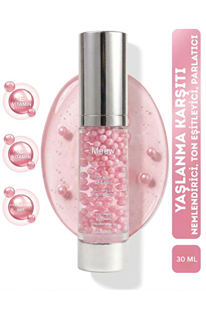 MEEW Pearl Dreams Yüz Serumu 3D Kapsül Topçuklu Serum E Vitamini C Vitamini H...