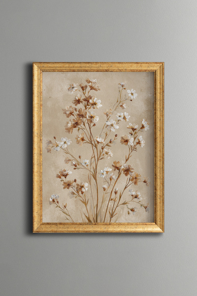 epiqart Wild Flowers - Vintage Patterned Frame - Slim Model