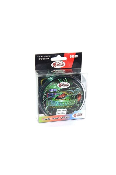 CAPTAIN Evolution Soft 300Mt Monofilament Fishing Line Green Standard - 0.35 mm