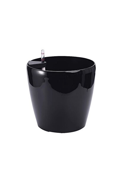 Roberto Rossi Ghiveci inteligent H36,5xD35,7 cm RobertoRossi Clasic negru lucios