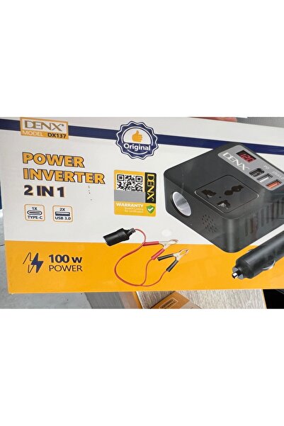 Dnex 2 in 1 100w car power inverter with type c and usb port