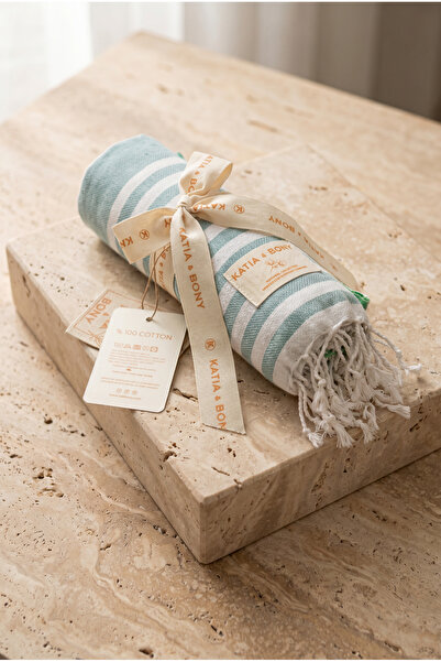 Katia&Bony Βαμβακερό πεστεμάλ με λεπτές ρίγες, πολύχρωμο