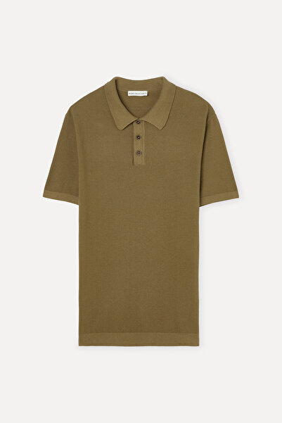 Mudo Buttoned Polo Neck Short Sleeve Knitwear Sweater