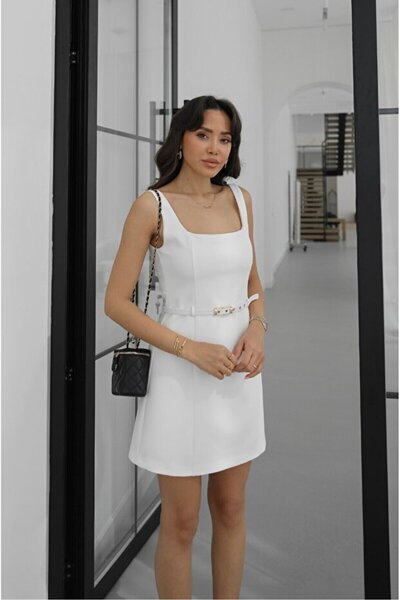 Noi Belis Φόρεμα με ζώνη σε μίνι μήκος, υφαντό SS26EL0022