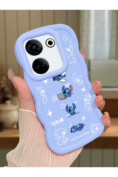 ucuc Tecno Camon 20 Pro 4G Uyumlu Mavi Silikon Kılıf Kamera Korumalı Darbe Em...