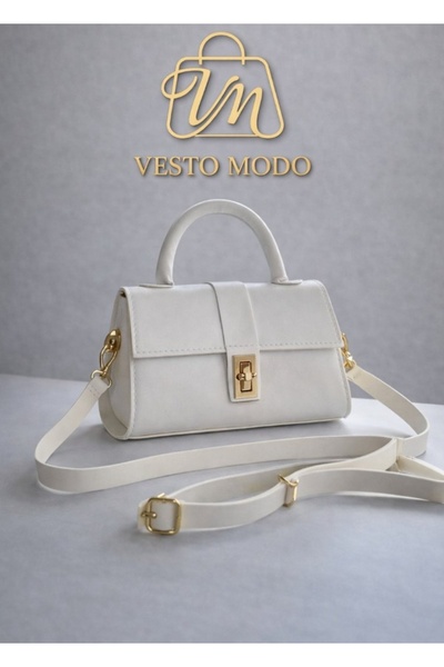 Vesto V.M Beyaz Askılı Çanta