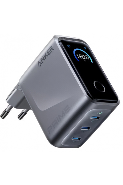 Anker Retea Φορτιστής Prime, 160W, 5.36A, 3 X USB-C, Γκρι A2687341