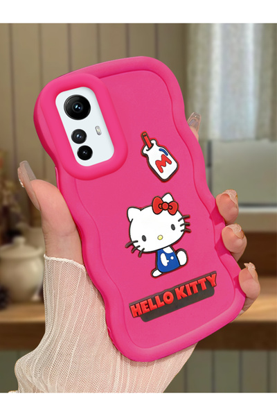 ucuc Redmi Note 12S Uyumlu fuşya Silikon Kılıf Kamera Korumalı Darbe Emici Ta...