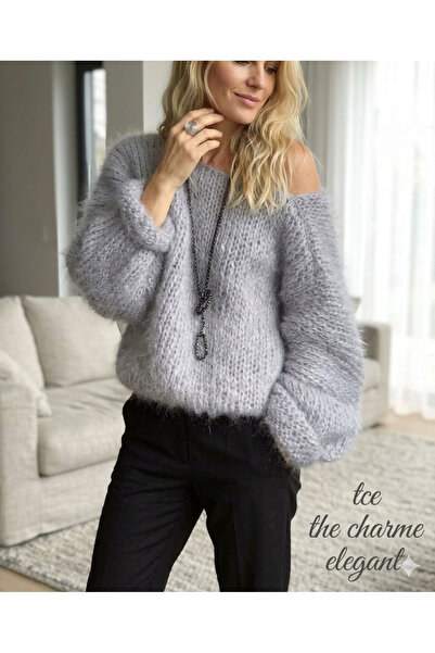 tce the charme elegant πλεκτό στο χέρι γυναικείο πουλόβερ