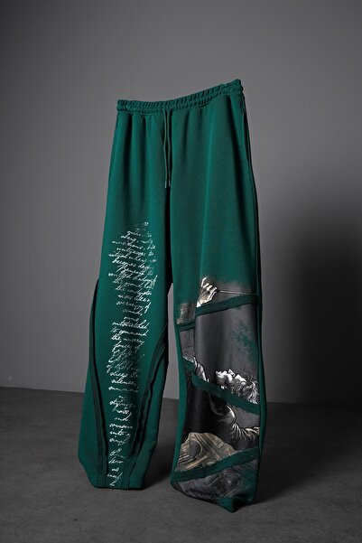 Slatra Ανδρική πράσινη φόρμα με στάμπα Conductor και τμηματικά σχέδια