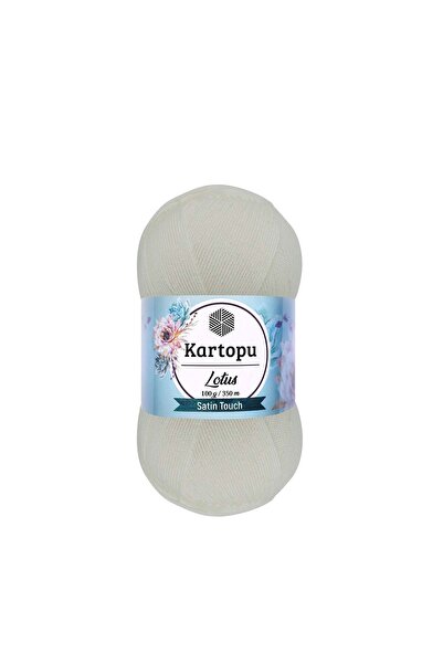 Kartopu LOTUS Merserize Görünümlü El Örgü İpliği 100 Gr RENK : K010 BEYAZ