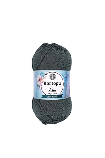 Kartopu LOTUS Merserize Görünümlü El Örgü İpliği 100 Gr RENK : K944 KOYU GRİ