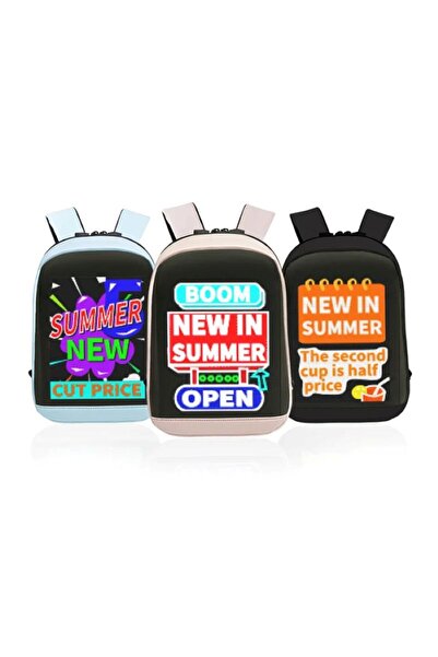 CasaDesteapta.ro Έξυπνο σακίδιο πλάτης με προσαρμόσιμη οθόνη LED, αδιάβροχο, ...