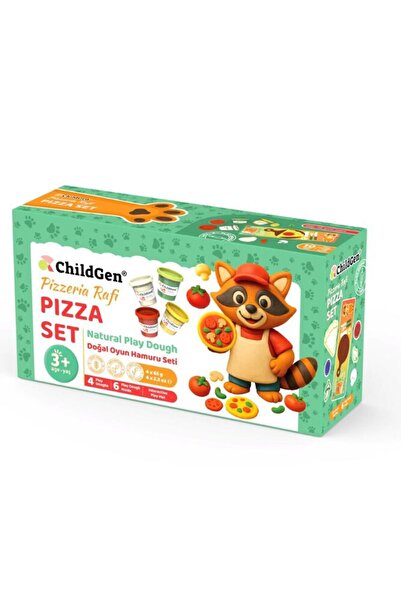 ChildGen Oyun Hamuru Sevimli Patiler Serisi - Pizza Set 0.06.01.901