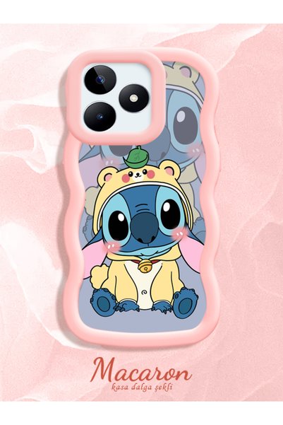 CHICASELUX Simple Pink Silicone Phone Case Stitch Pattern Compatible with Rea...
