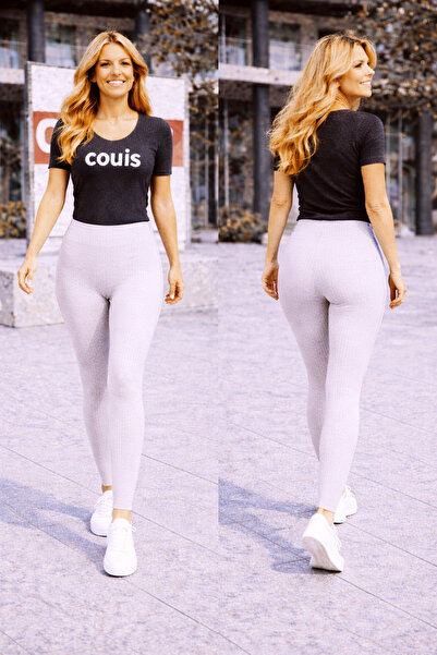 couis Thin Ribbed Lycra Cotton Recovery Tights