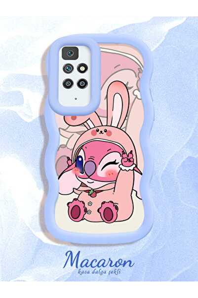 CHICASELUX Redmi 10 2022 ile Uyumlu Darbeye Dayanıklı Basit Mavi Silikon Tele...