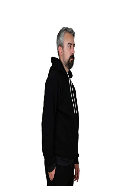 Üç İplik Şardonlo Kapşonlu Sweatshirt