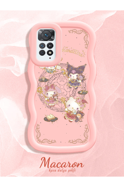 CHICASELUX Redmi Note 11 Pro 5G ile Uyumlu Darbeye Dayanıklı Basit Pembe Sili...